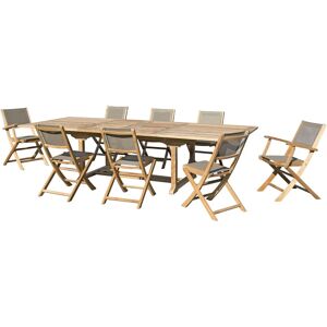 MACABANE Ensemble de Jardin en Teck - 10/12 Pers - Table Extensible & Chaises - Publicité MACABANE Ensemble de Jardin en Teck - 10/12 Pers - Table Extensible & Chaises - Publicité