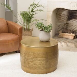Table basse en aluminium Macabane HONORE - Motif arabesque - 60x60cm - Publicité Table basse en aluminium Macabane HONORE - Motif arabesque - 60x60cm - Publicité