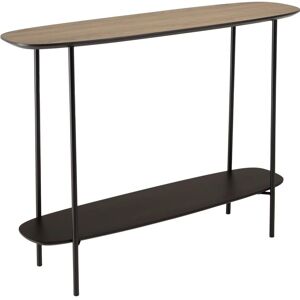 Console FERLY - 2 niveaux noir/naturel - 75cm - Publicité Console FERLY - 2 niveaux noir/naturel - 75cm - Publicité