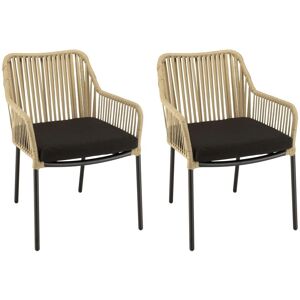 MACABANE MALO - Fauteuils de jardin en corde naturelle - 55x62x81cm - Publicité MACABANE MALO - Fauteuils de jardin en corde naturelle - 55x62x81cm - Publicité
