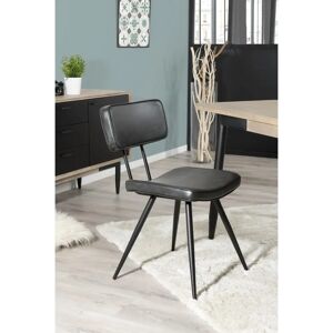 MACABANE Modèle JAMES Ensemble de 2 chaises - Noir - Usage intérieur - Publicité MACABANE Modèle JAMES Ensemble de 2 chaises - Noir - Usage intérieur - Publicité