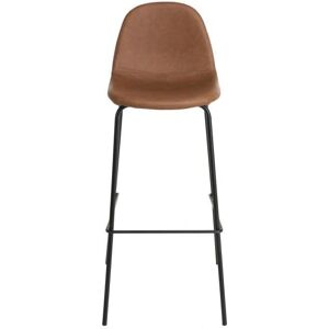 MACABANE Augustin - Lot de 2 tabourets marron - Design moderne - Publicité MACABANE Augustin - Lot de 2 tabourets marron - Design moderne - Publicité