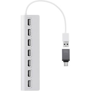 Hub USB TNB 7 Porte Alluminio - USB-C & A Hub USB TNB 7 Porte Alluminio - USB-C & A