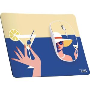 Ratón inalámbrico T'nB con Alfombrilla - Ambidiestro, Ajustable DPI Ratón inalámbrico T'nB con Alfombrilla - Ambidiestro, Ajustable DPI