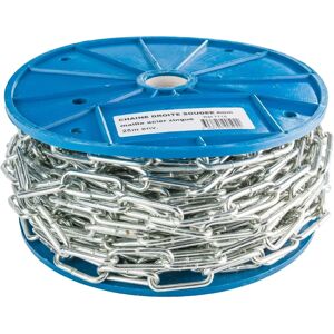 Corderies Tournonaises - Chaîne en Acier Galvanisé 4mm 25m - Publicité Corderies Tournonaises - Chaîne en Acier Galvanisé 4mm 25m - Publicité