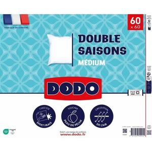 Oreiller DODO VOLUPT'AIR Blanc 60 x 60 cm - Saison double, housse en microfibre Oreiller DODO VOLUPT'AIR Blanc 60 x 60 cm - Saison double, housse en microfibre