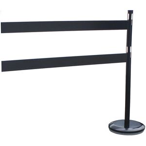 Juego de postes de barrera Kaiserkraft - Acero, Negro Juego de postes de barrera Kaiserkraft - Acero, Negro