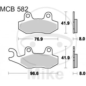 Plaquettes de frein TRW MCB582SRM pour scooter - Haute performance Plaquettes de frein TRW MCB582SRM pour scooter - Haute performance