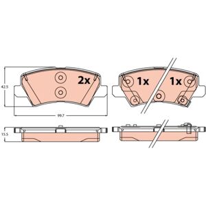 TRW GDB2248 - Kit de plaquettes de frein pour Kia Picanto III avec indicateur d'usure - Publicité TRW GDB2248 - Kit de plaquettes de frein pour Kia Picanto III avec indicateur d'usure - Publicité