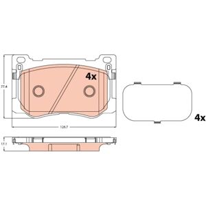 Kit de plaquettes de frein avant TRW GDB2311 avec indicateur d'usure - Publicité Kit de plaquettes de frein avant TRW GDB2311 avec indicateur d'usure - Publicité