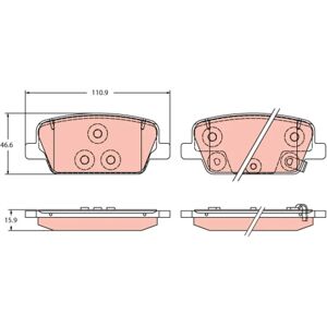 TRW GDB2359 - Kit de plaquettes de frein pour Hyundai Santa Fé IV - Publicité TRW GDB2359 - Kit de plaquettes de frein pour Hyundai Santa Fé IV - Publicité