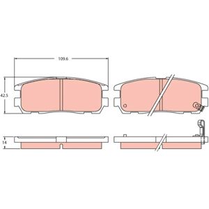 TRW GDB2452 Kit de Plaquettes de Frein avec Indicateur d'Usure pour ISUZU - Publicité TRW GDB2452 Kit de Plaquettes de Frein avec Indicateur d'Usure pour ISUZU - Publicité