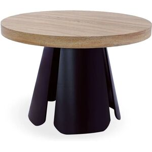 Menzzo Marque Darcy - Table à Manger Ronde Extensible - Noir & Chêne Clair - Publicité Menzzo Marque Darcy - Table à Manger Ronde Extensible - Noir & Chêne Clair - Publicité