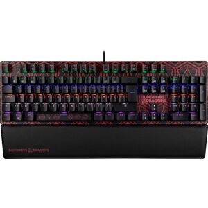 Teclado para juegos Konix 82381120331 - Mecánico, Interruptores rojos, Negro, AZERTY francés Teclado para juegos Konix 82381120331 - Mecánico, Interruptores rojos, Negro, AZERTY francés
