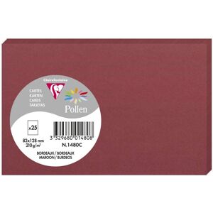 Cartes Pollen Bordeaux Clairefontaine - Sans acide, FSC, 82x128mm Cartes Pollen Bordeaux Clairefontaine - Sans acide, FSC, 82x128mm