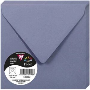 Clairefontaine Enveloppes Pollen Myosotis 140x140mm - Lot de 4 - Publicité Clairefontaine Enveloppes Pollen Myosotis 140x140mm - Lot de 4 - Publicité