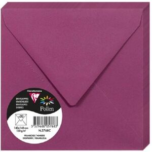 Clairefontaine Framboise Pollen Envelopes - 140x140mm, 120g/m2 - Pack of 4 Clairefontaine Framboise Pollen Envelopes - 140x140mm, 120g/m2 - Pack of 4