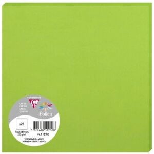 Clairefontaine Modell - Pollen Grün Minze Pack von 3 - 160x160mm - Säurefreies Grußkarte Clairefontaine Modell - Pollen Grün Minze Pack von 3 - 160x160mm - Säurefreies Grußkarte