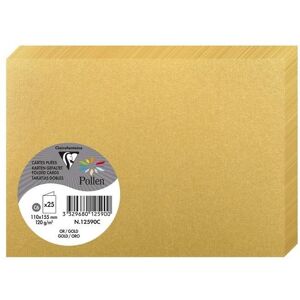 Clairefontaine Double Cards - 25 pcs C6 210g Gold - Double cards Clairefontaine Double Cards - 25 pcs C6 210g Gold - Double cards