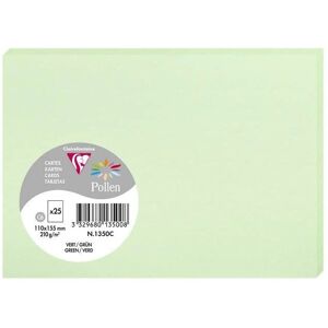 Clairefontaine Zelené Pollen Karty - 110x155mm 210g/m2 - Zelená Clairefontaine Zelené Pollen Karty - 110x155mm 210g/m2 - Zelená
