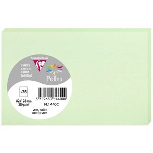 Clairefontaine 25 Cartes Pollen 82x128mm 210g/m2 - Vert - Lot de 5 - Cartes Clairefontaine 25 Cartes Pollen 82x128mm 210g/m2 - Vert - Lot de 5 - Cartes