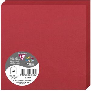 Clairefontaine Model Pollen 135x135mm 210g/m² - Rouge cerise - Cards Clairefontaine Model Pollen 135x135mm 210g/m² - Rouge cerise - Cards