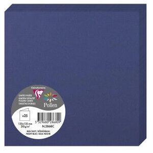 Clairefontaine Model - Pollen 135x135mm - Blue Night - Pack of 25 Greeting Cards Clairefontaine Model - Pollen 135x135mm - Blue Night - Pack of 25 Greeting Cards