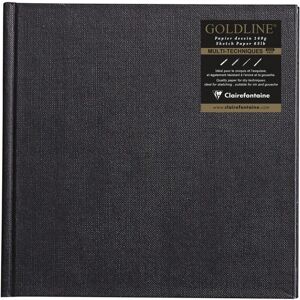 Clairefontaine 34249C Carnet carré noir - Carnet de croquis - Publicité Clairefontaine 34249C Carnet carré noir - Carnet de croquis - Publicité