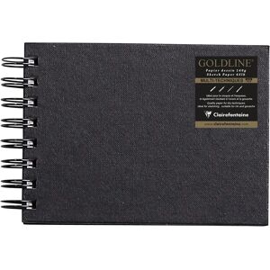 Clairefontaine Goldline A6 Landscape Spiral Sketchbook - Sketchbook Clairefontaine Goldline A6 Landscape Spiral Sketchbook - Sketchbook