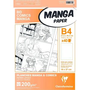 Clairefontaine 94048C Manga Folder - 40 Sheets, B4, 200g, Six-Grid Pattern Clairefontaine 94048C Manga Folder - 40 Sheets, B4, 200g, Six-Grid Pattern