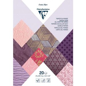 Carta Artistica Clairefontaine - 20 Fogli - Viola - Carta Artistica Carta Artistica Clairefontaine - 20 Fogli - Viola - Carta Artistica