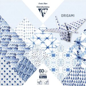 Papier Origami Clairefontaine 95349C - Floral Shibori - 60 Feuilles - Publicité Papier Origami Clairefontaine 95349C - Floral Shibori - 60 Feuilles - Publicité