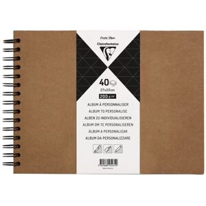 Clairefontaine 95431C Brown Photo Album - 40 Sheets - Spiral Binding Clairefontaine 95431C Brown Photo Album - 40 Sheets - Spiral Binding