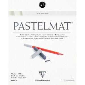 Clairefontaine White Pastelmat Art Paper Pad - 360gsm, 12 Sheets Clairefontaine White Pastelmat Art Paper Pad - 360gsm, 12 Sheets