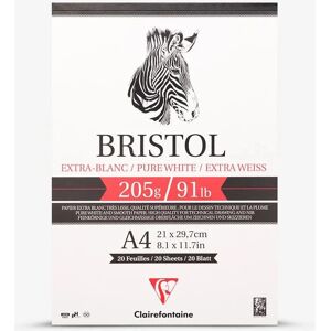 Clairefontaine Bristol 205g - White - Pack of 3 - Paper Clairefontaine Bristol 205g - White - Pack of 3 - Paper