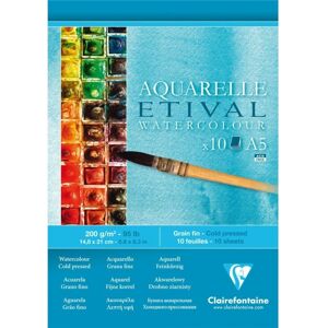Papier d'art Clairefontaine 96301C - 10 feuilles, A5, grain fin, blanc - Publicité Papier d'art Clairefontaine 96301C - 10 feuilles, A5, grain fin, blanc - Publicité
