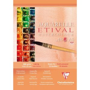 Clairefontaine 96301C Umělecký papír blok - Jemný grain - 10 listů Clairefontaine 96301C Umělecký papír blok - Jemný grain - 10 listů