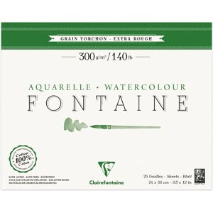 Clairefontaine 96429C Art Paper Block - Cotton, Rough Grain, 24x30cm Clairefontaine 96429C Art Paper Block - Cotton, Rough Grain, 24x30cm