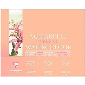 Clairefontaine Art Paper Pad - 25 Sheets - 300g - Fine Grain - White - Art Paper Clairefontaine Art Paper Pad - 25 Sheets - 300g - Fine Grain - White - Art Paper