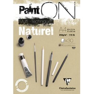 Clairefontaine Paint'On Natural Paper Pad A4 - Art Paper Pad Clairefontaine Paint'On Natural Paper Pad A4 - Art Paper Pad