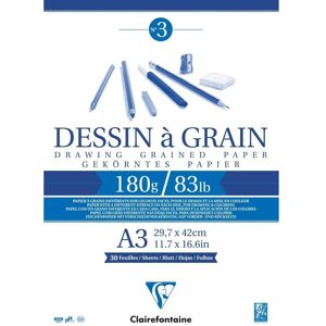 Clairefontaine 96622C Art Paper Pad - A3, 30 Sheets Clairefontaine 96622C Art Paper Pad - A3, 30 Sheets