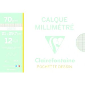 Carta d'arte Clairefontaine 97952C - Trasparente - 12 fogli Carta d'arte Clairefontaine 97952C - Trasparente - 12 fogli