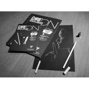 Bloc de papier d'art Clairefontaine - Noir - A4/A3 - 120gsm - 20 feuilles - Publicité Bloc de papier d'art Clairefontaine - Noir - A4/A3 - 120gsm - 20 feuilles - Publicité