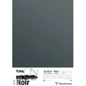 Papel de arte negro Clairefontaine 10 hojas - Papel de arte Papel de arte negro Clairefontaine 10 hojas - Papel de arte