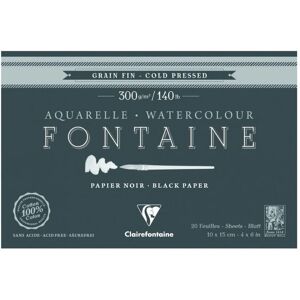 Clairefontaine 975300C Art Paper - Fine Grain, 20 Sheets, Black Clairefontaine 975300C Art Paper - Fine Grain, 20 Sheets, Black
