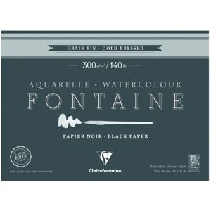 Clairefontaine - 975303C - 26x36 cm - 300 g - Bloc papier aquarelle - Publicité Clairefontaine - 975303C - 26x36 cm - 300 g - Bloc papier aquarelle - Publicité