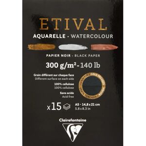 Clairefontaine 975317C Art Paper - Black - 15 Sheets Clairefontaine 975317C Art Paper - Black - 15 Sheets