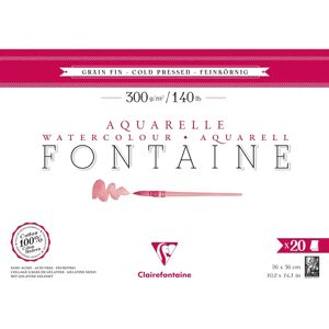 Papier d'art Clairefontaine Fontaine 26x36cm 300g Grain Fin - Lot de 2 Argent Mat - Publicité Papier d'art Clairefontaine Fontaine 26x36cm 300g Grain Fin - Lot de 2 Argent Mat - Publicité