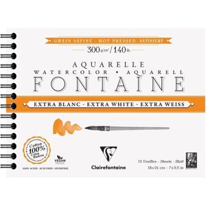Blocco di carta artistica bianco extra Clairefontaine 976030C - 12 fogli Blocco di carta artistica bianco extra Clairefontaine 976030C - 12 fogli