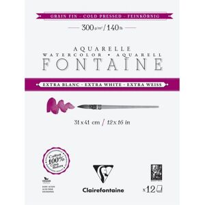 Clairefontaine 976042C Art Watercolor Paper - 12 Sheets Clairefontaine 976042C Art Watercolor Paper - 12 Sheets
